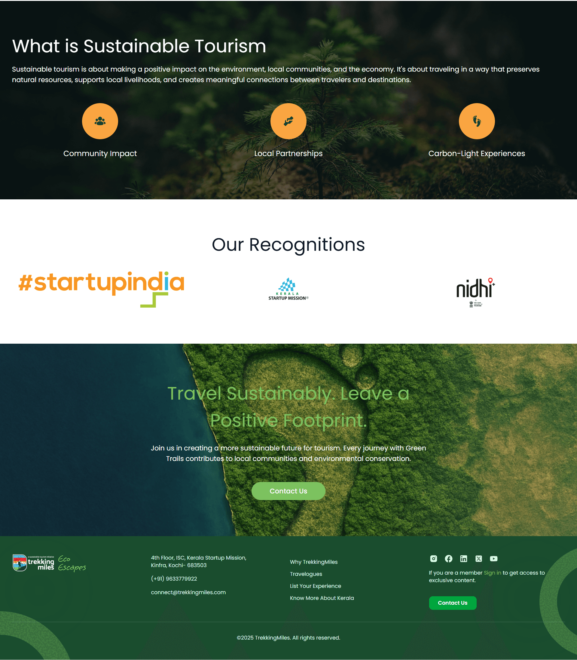 Trekking-Miles dashboard